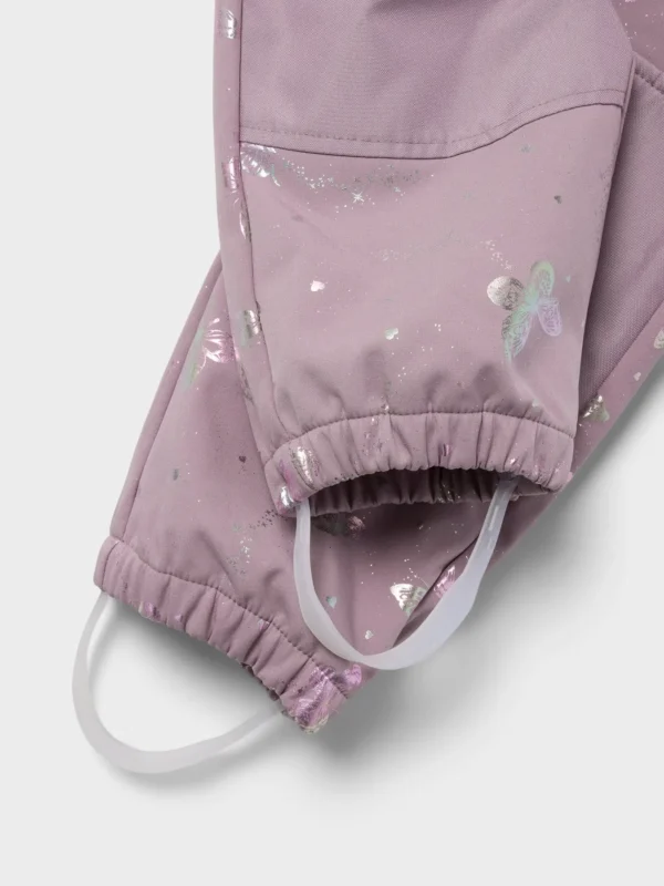 NMMALFA08 Name it softshell kombe 'Elderberry butterfly foil'