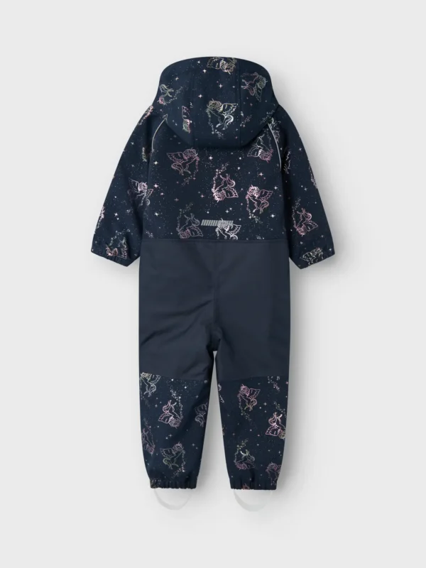 NMMALFA08 Name it softshell kombe 'Dark Sapphire Unicorn foil'