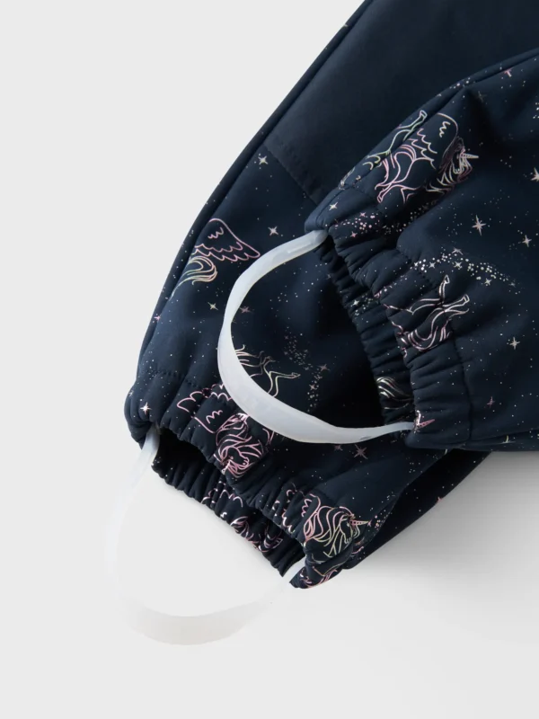 NMMALFA08 Name it softshell kombe 'Dark Sapphire Unicorn foil'