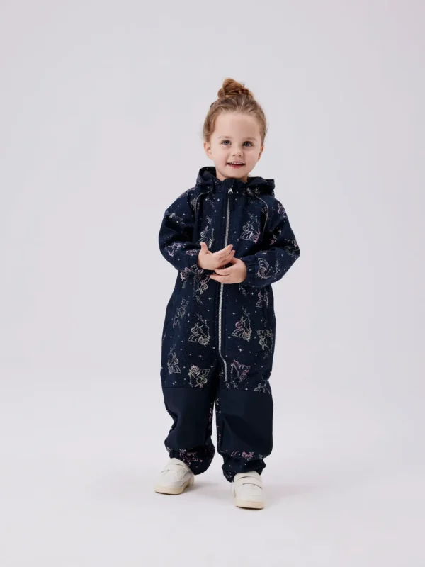 NMMALFA08 Name it softshell kombe 'Dark Sapphire Unicorn foil'