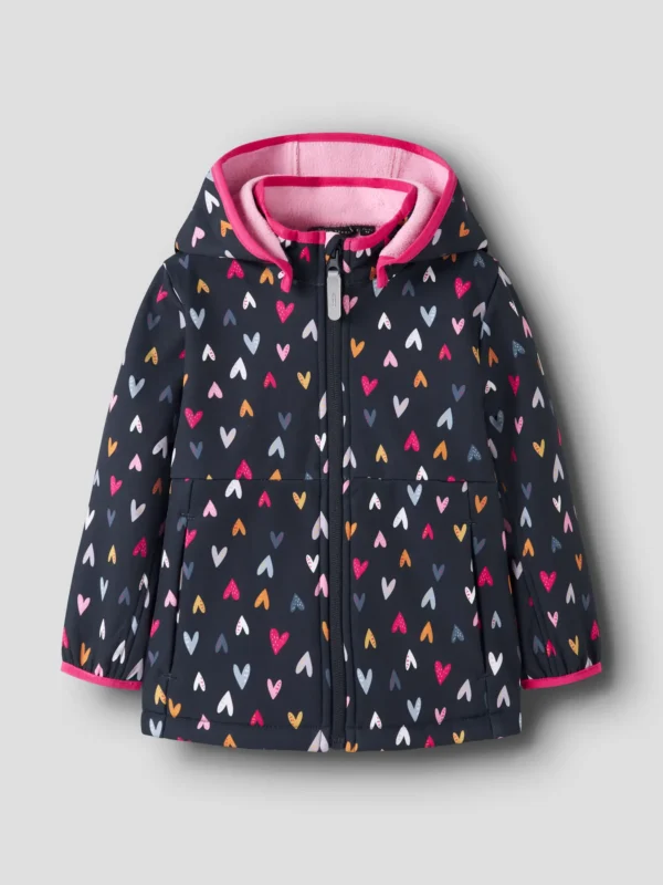 NMMMALTA05 Name it softshell jope 'Dark Sapphire HEARTS'