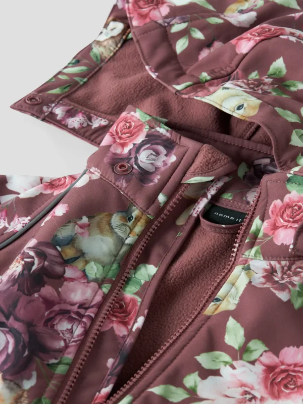 NMMALFA08 Name it softshell kombe 'Rose Brown HEDGEHOG'