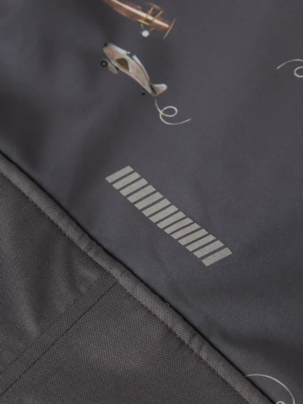 NMMALFA08 Name it softshell kombe 'Grey Pinstripe AIRPLANE'