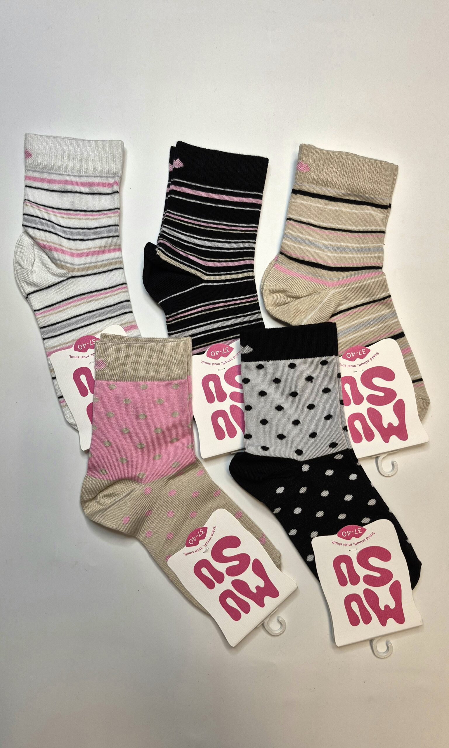 Naiste bambusviskoosist sokid 'MuSu mix' suurus 37-40