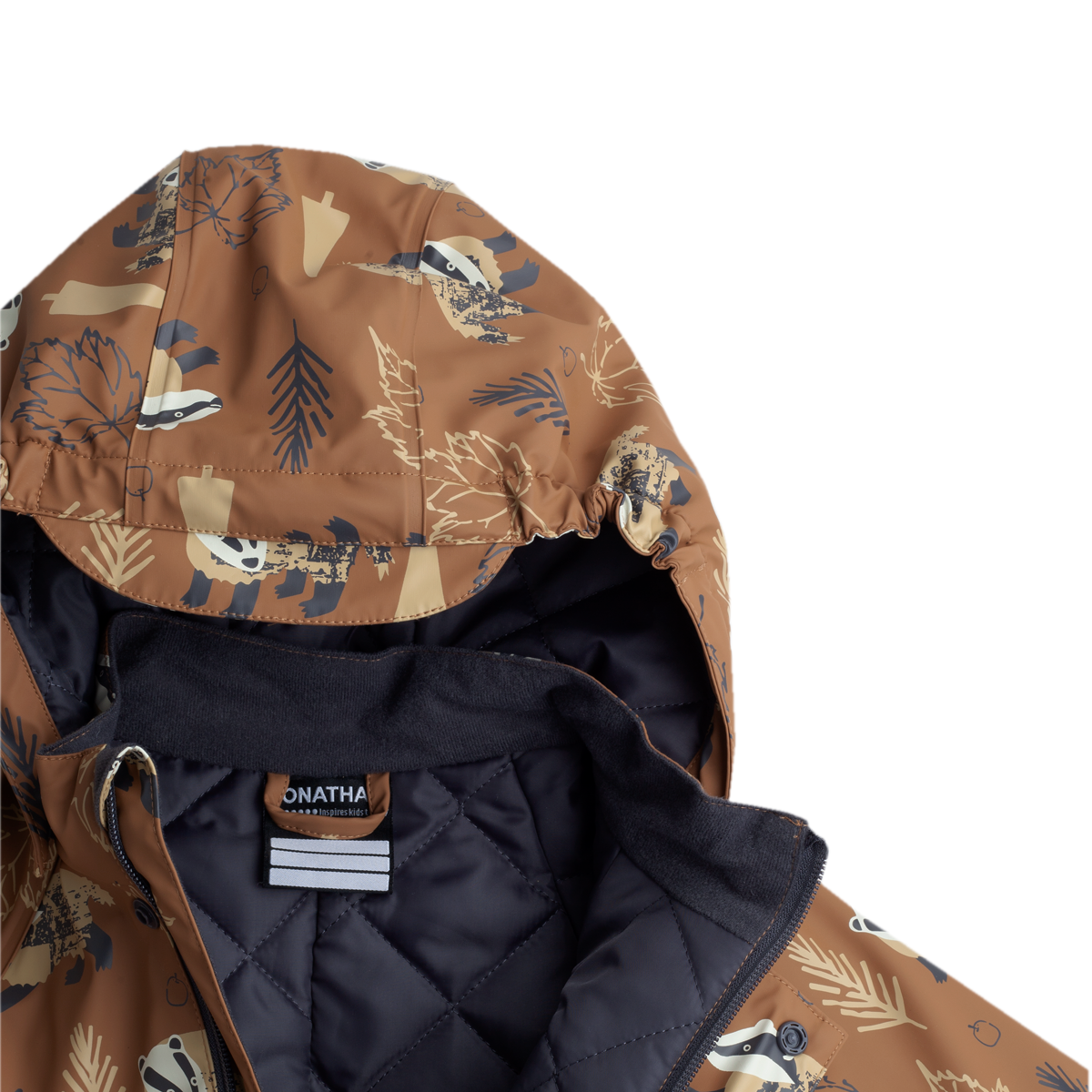 Jonathan tepitud voodriga vihmakombe 'Pruun Mäger'