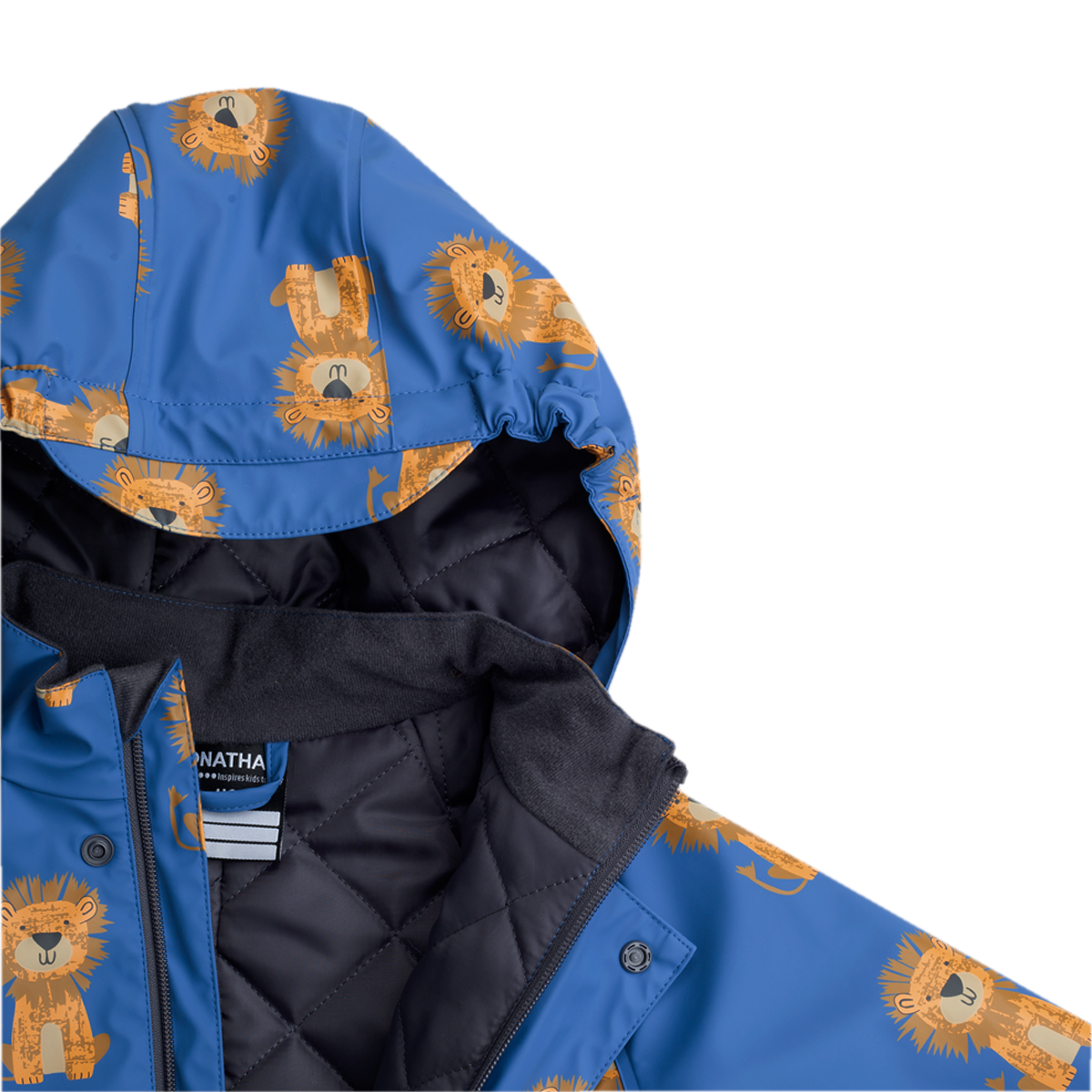 Jonathan tepitud voodriga vihmakombe 'Sinine Lõvi'