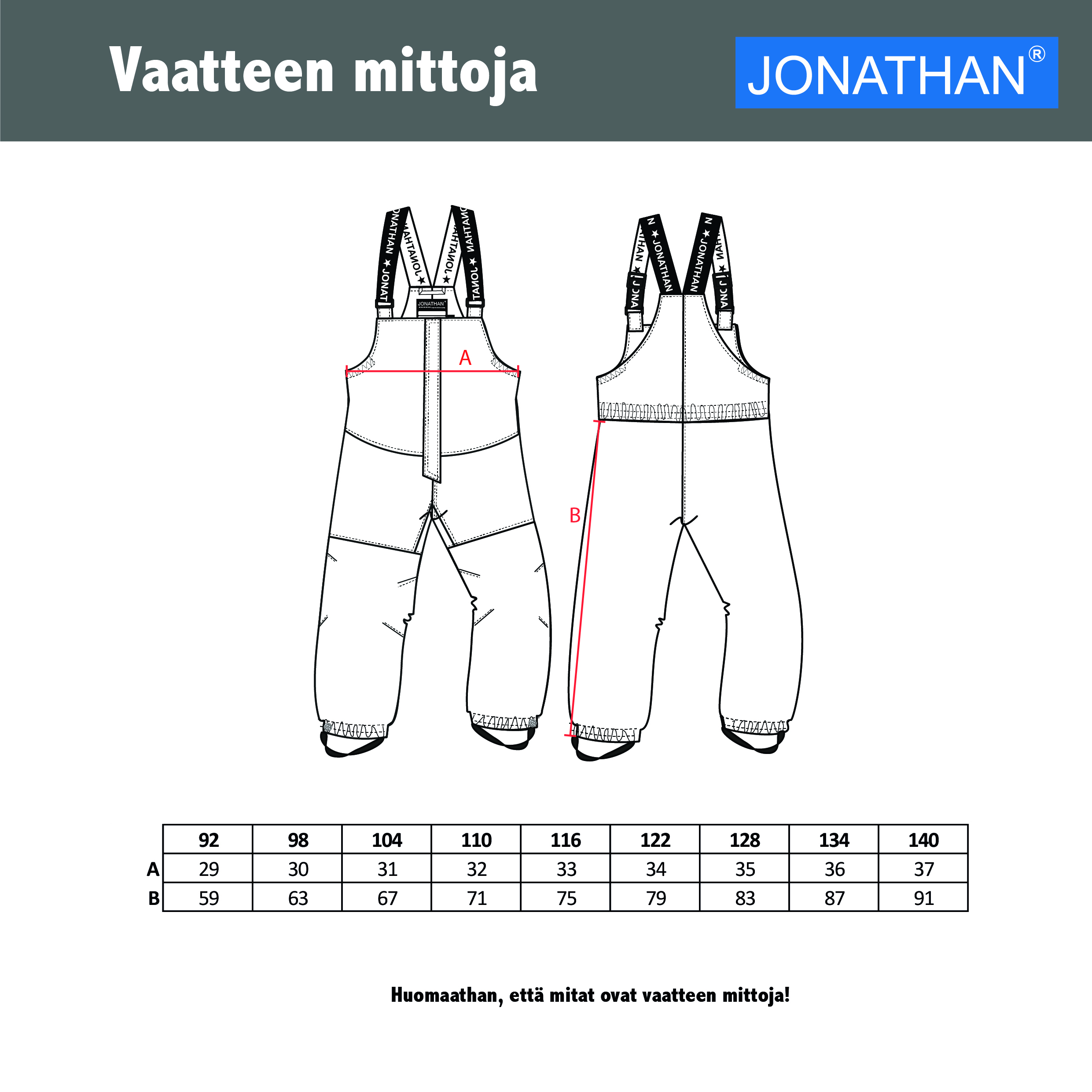 Jonathan talvepüksid 'Roosa & must'