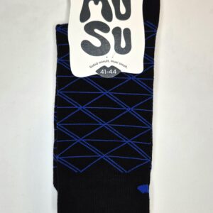 Meeste puuvillased sokid 'Must & Sinine MuSu' suurus 41-44