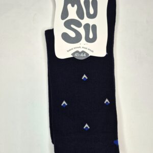 Meeste puuvillased sokid 'Tumesinine MuSu' suurus 41-44 (3 paari)