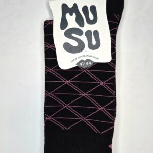 Meeste puuvillased sokid 'Must & Roosa MuSu' suurus 41-44