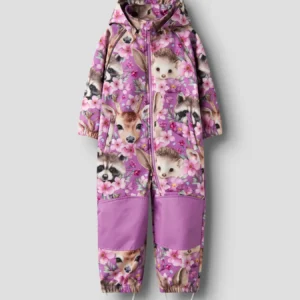 NMMALFA08 Name it softshell overall 'Iris Orchid FLORAL FOREST'