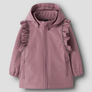 NMMALFA08 Name it softshell jope 'Frill Foil Wistful Mauve'