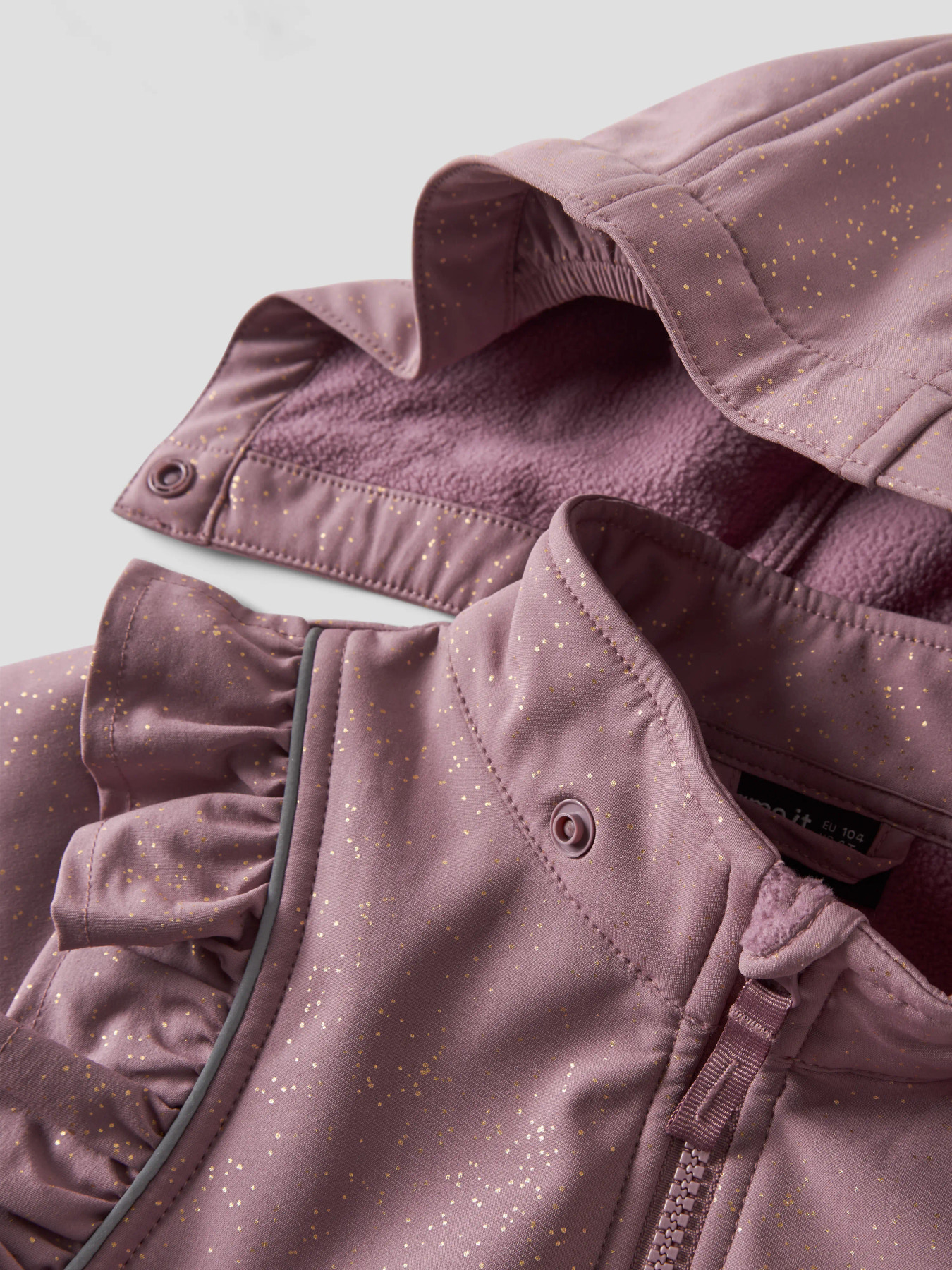 NMMALFA08 Name it softshell overall ‘Frill Foil Wistful Mauve’