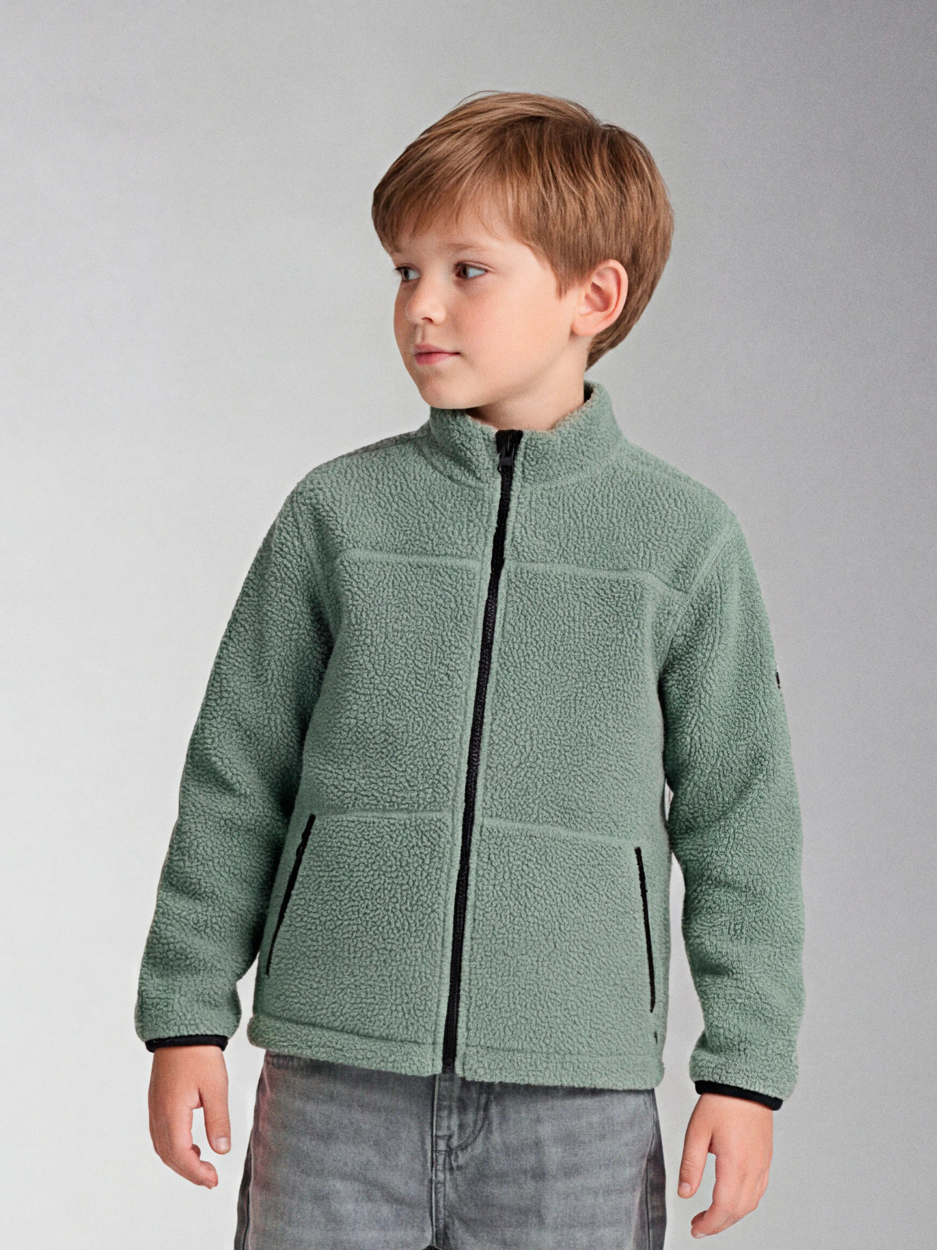 NMFBULIN Name It Teddy Fleece Sweatshirt "Chinois Green"